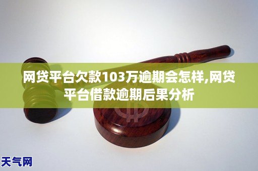 be365体育平台:网贷平台欠款103万过期会如何网贷借钱过期后果分解(图1)